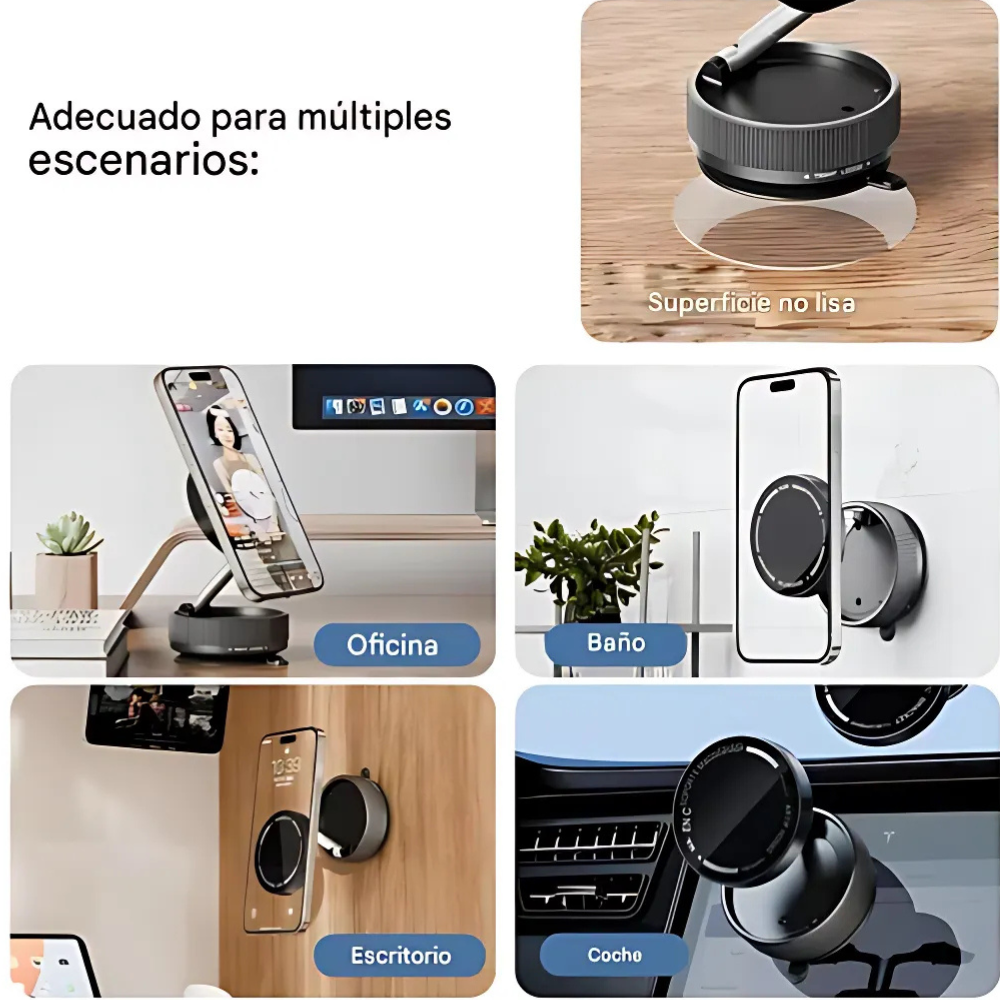 Soporte Holder Magnético Para Teléfono Con Succión Al Vacío