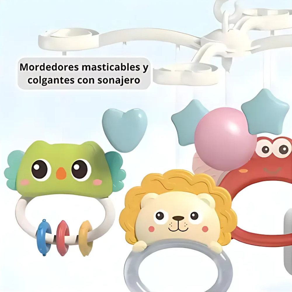 Móvil Musical Para Cuna Bebe Con Proyector Y Rotación 360°