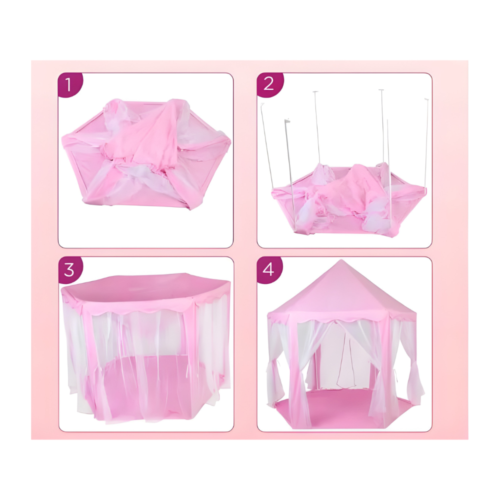 Camping En Forma Castillo Princesa Para Niñas Rosado