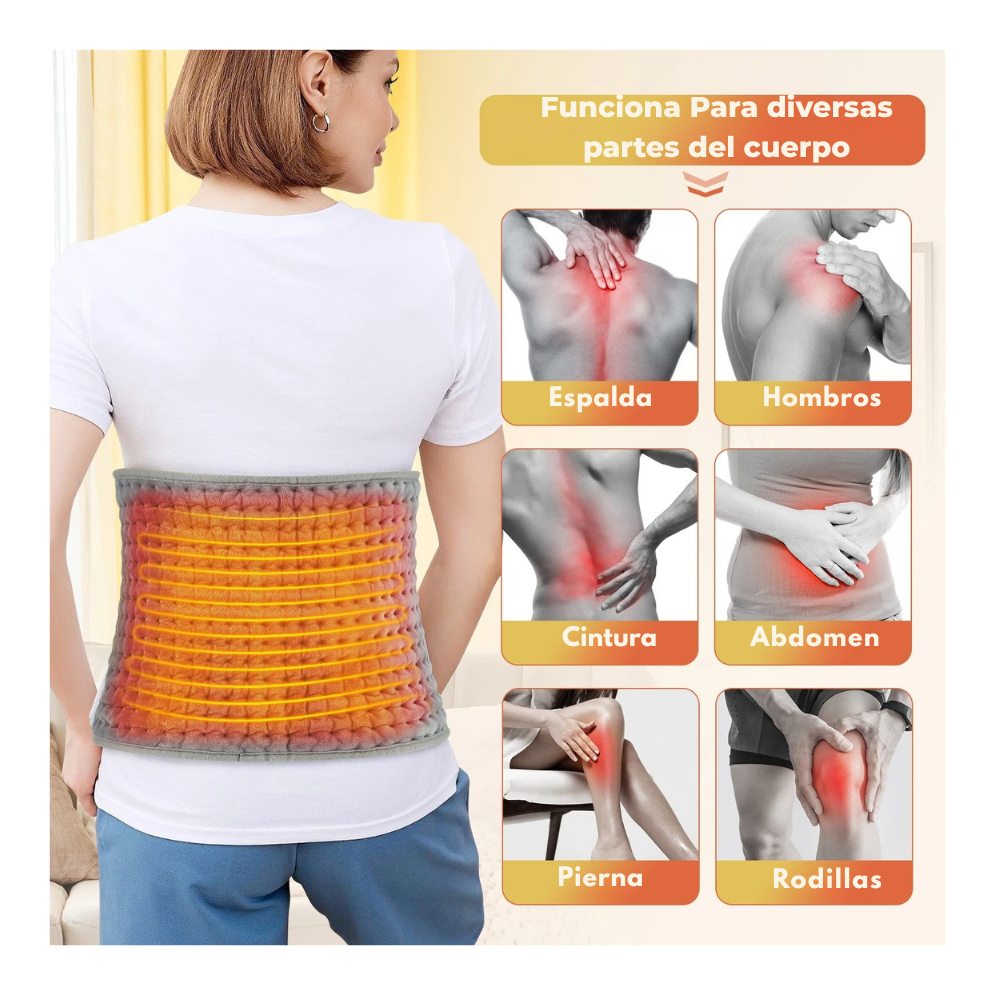 Cinturón Térmico Eléctrico Alivia Dolor Muscular Y Espalda