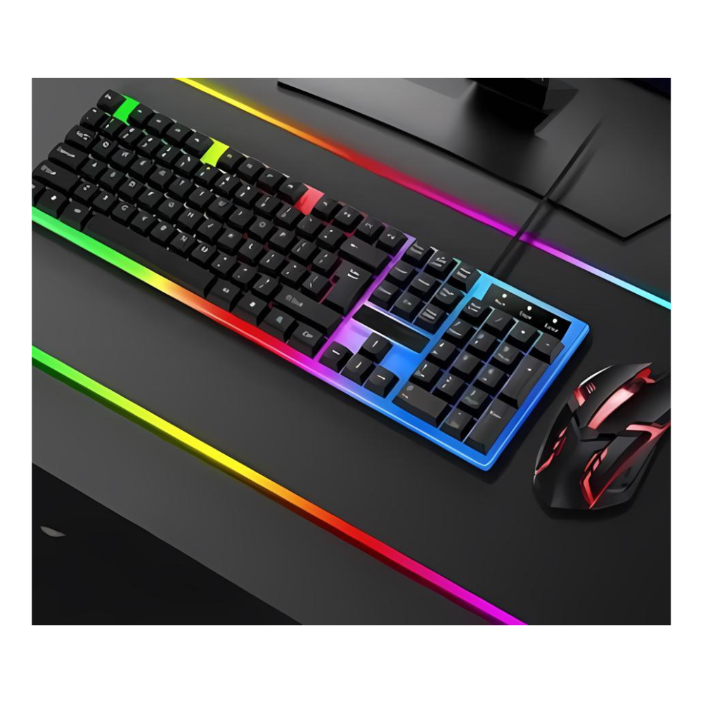 Combo Teclado y Mouse Alambrico Gamer RGB KT - 288