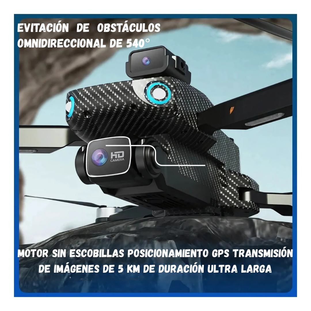 Drone T3 Pro Con Gps, Doble Cámara 1080p, Estuche Y Baterías