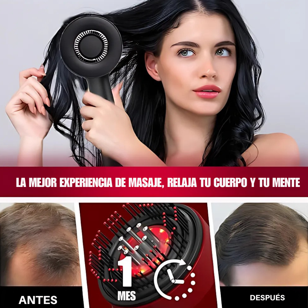 Cepillo Masajeador Capilar Vibratorio Cuero Cabelludo