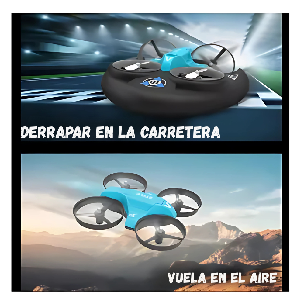 Drone Aéreo Acuático Terrestre 3 En 1 Con Control Remoto H10