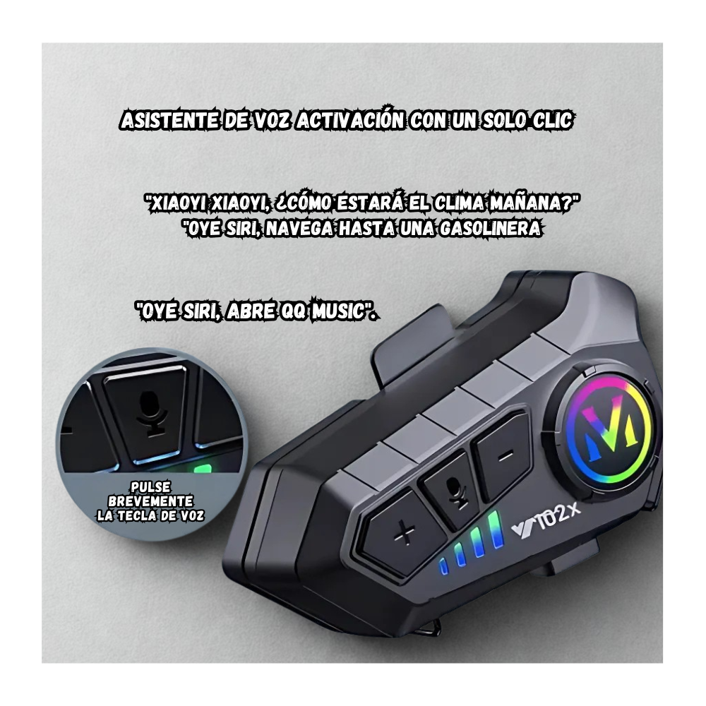 Intercomunicador Bluetooth Para Moto V10 Nuevo Modelo 2025 X2