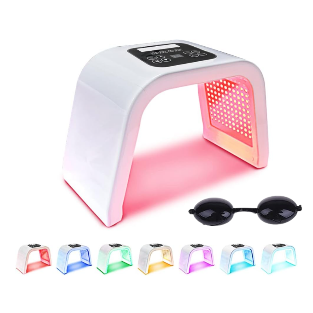 Lámpara Led Fototerapia Facial 7 Colores Tratamiento Gafas