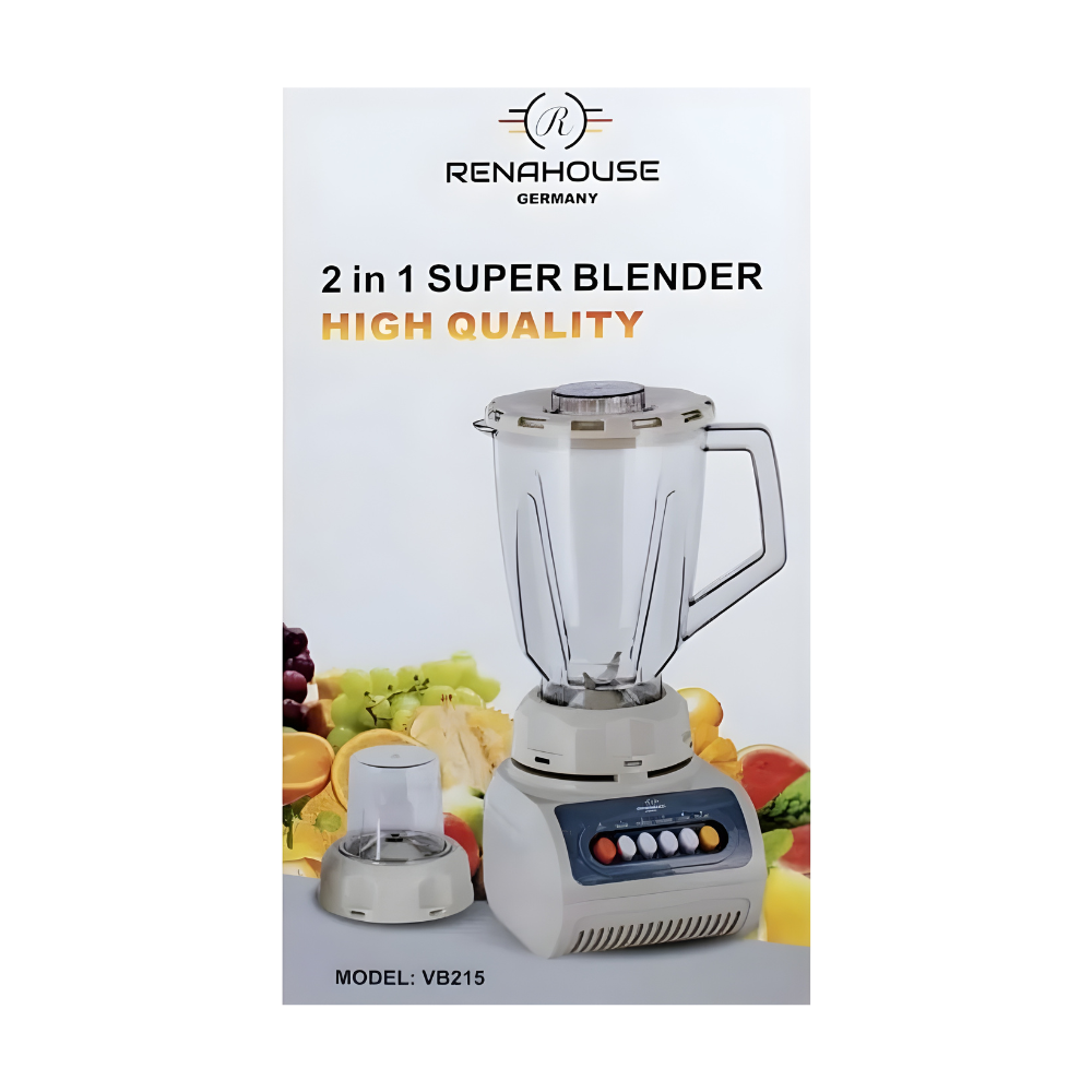 Licuadora 2 en 1 Procesador De Alimentos De 4 Velocidades