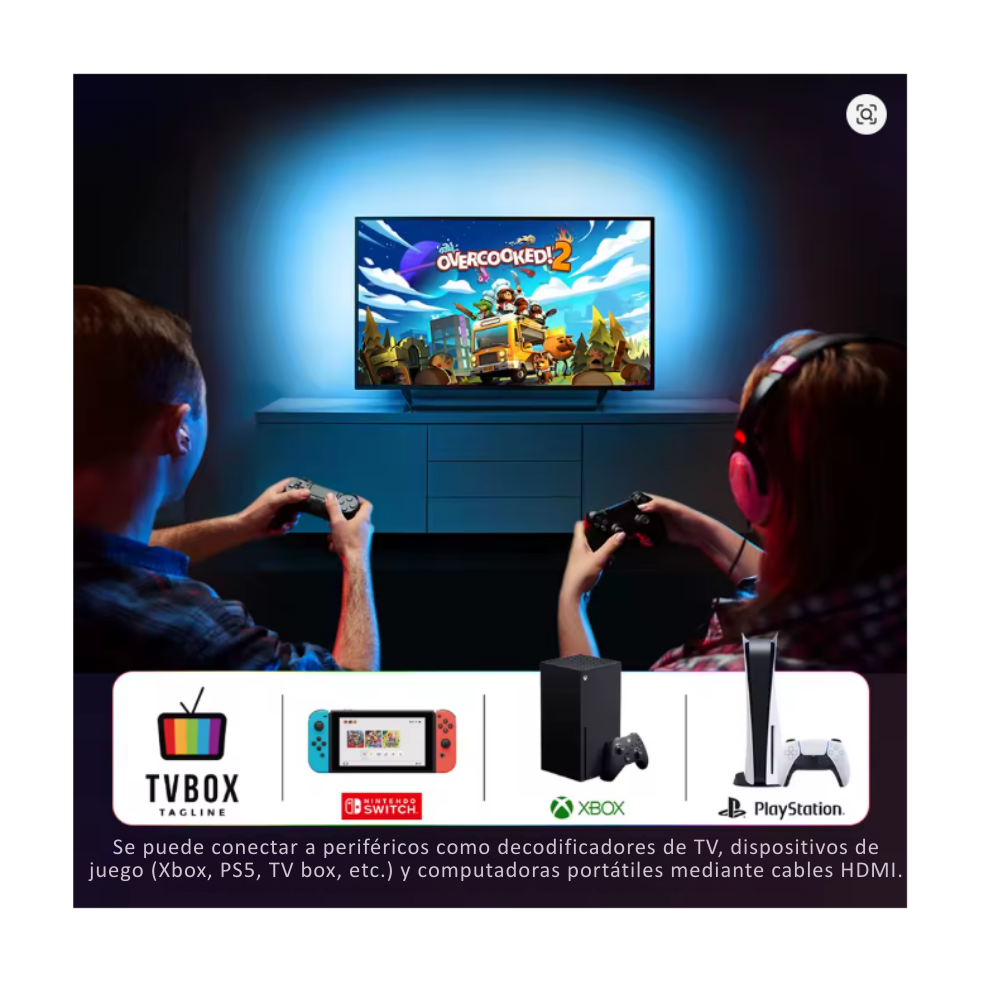 Luz Led Rítmica Para Televisor Rgb Ic Hdmi 55 A 65 Pulgadas