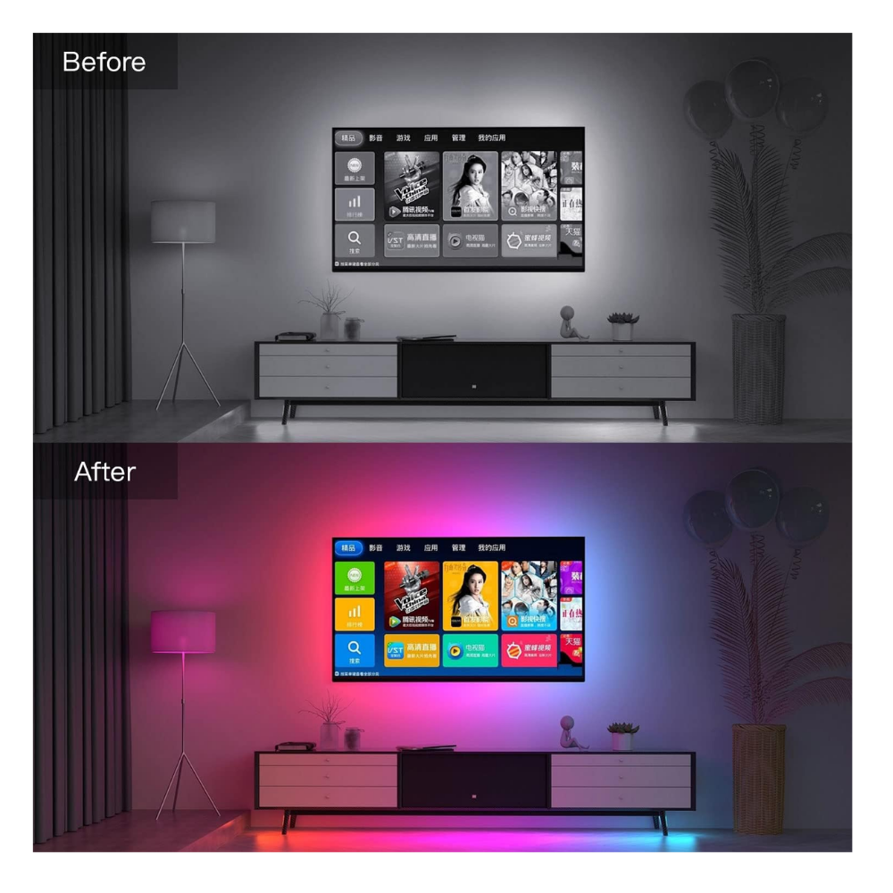 Luz Led Rítmica Para Televisor Rgb Ic Hdmi 55 A 65 Pulgadas