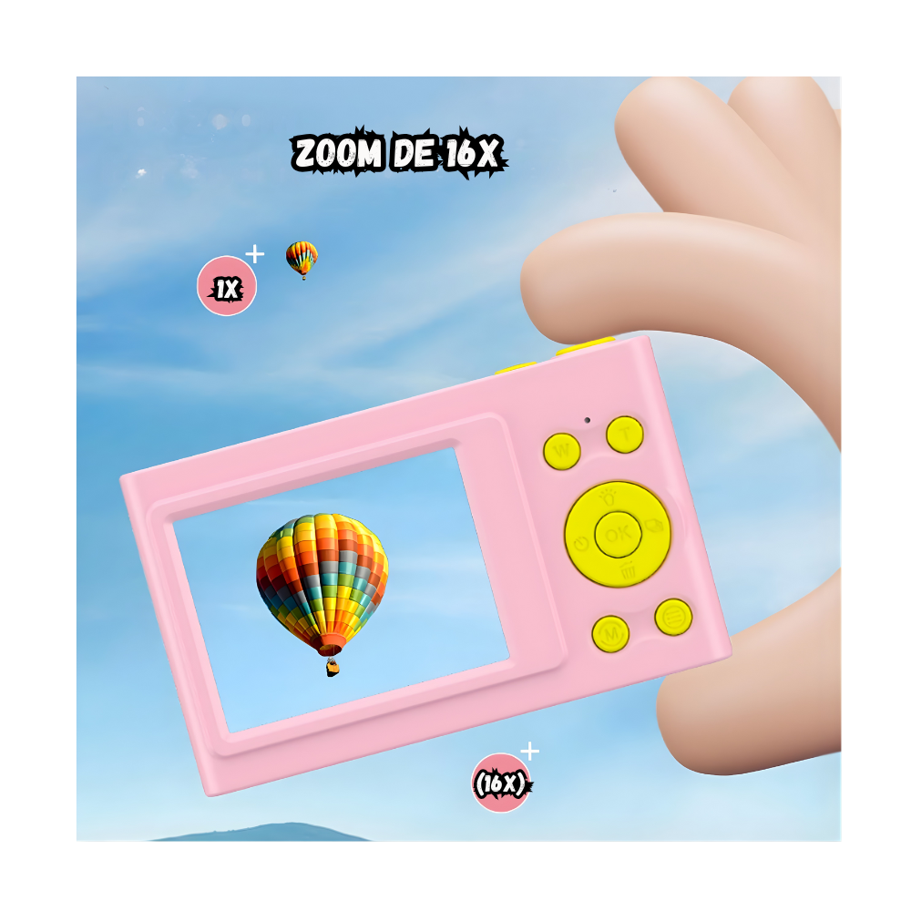 Mini Camara Digital Infantil a Color De 2,4 Pulgadas 1080P ROSA