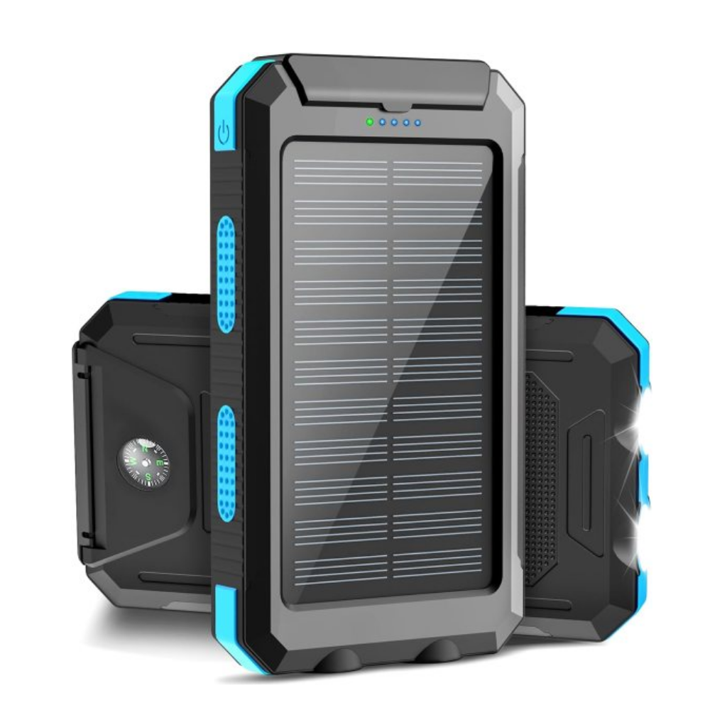 Power Bank Solar 20.000 Mah Carga Rapida Brujula Y Linterna