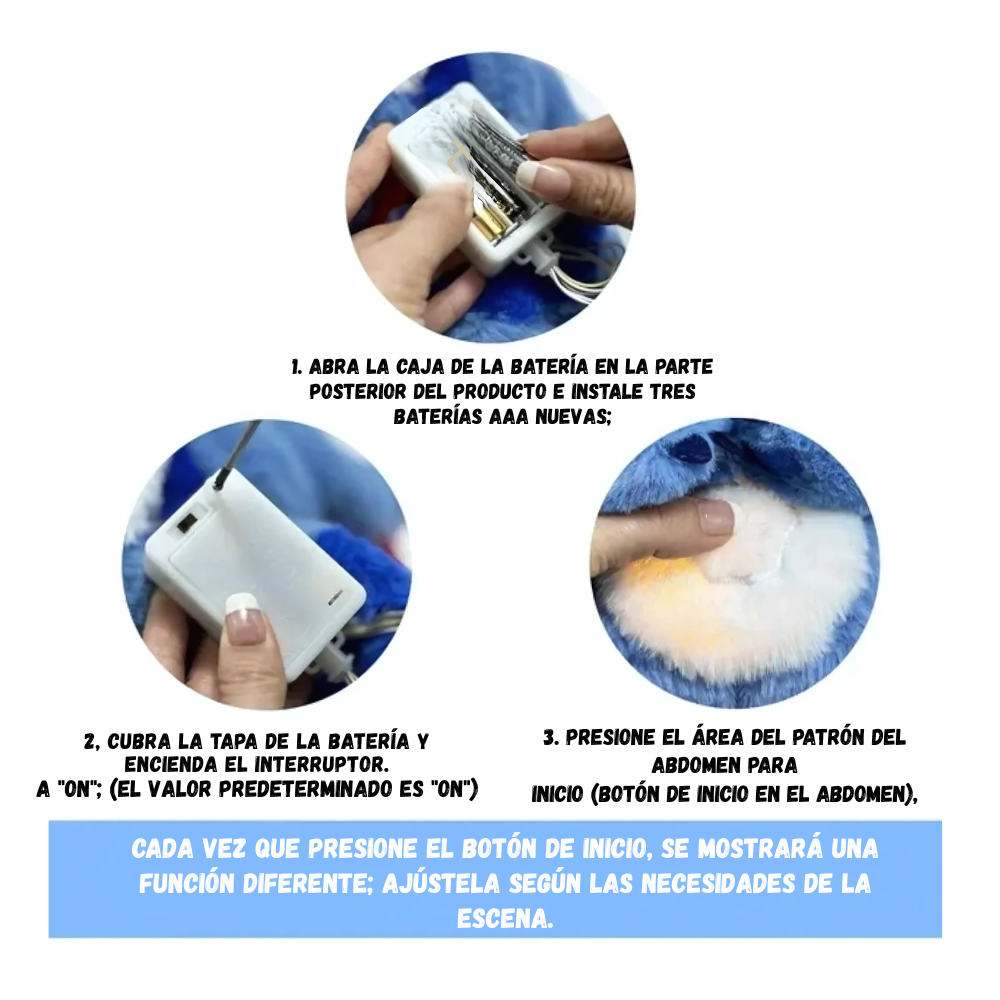 Peluche Stitch Respira y Tranquiliza Color Rosado