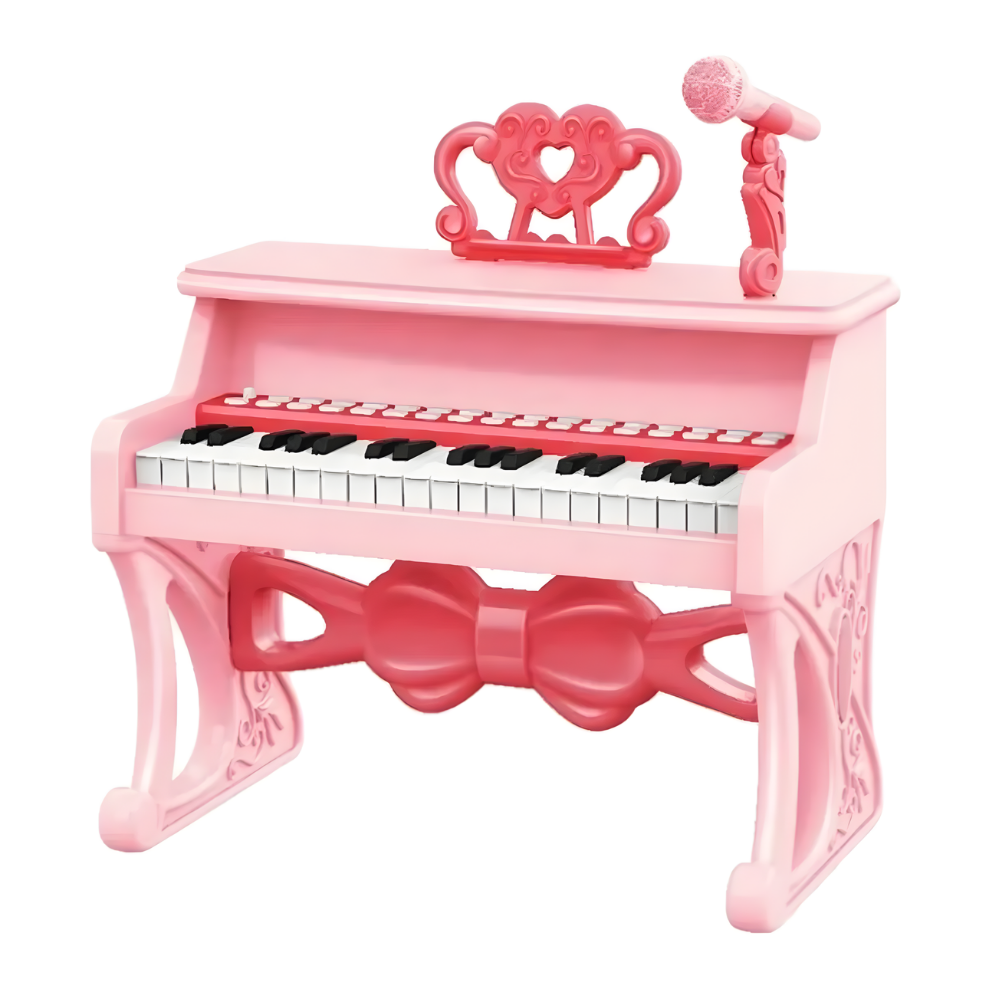 Piano Electrónico Infantil 25 Teclas Diseño Clásico Rosa