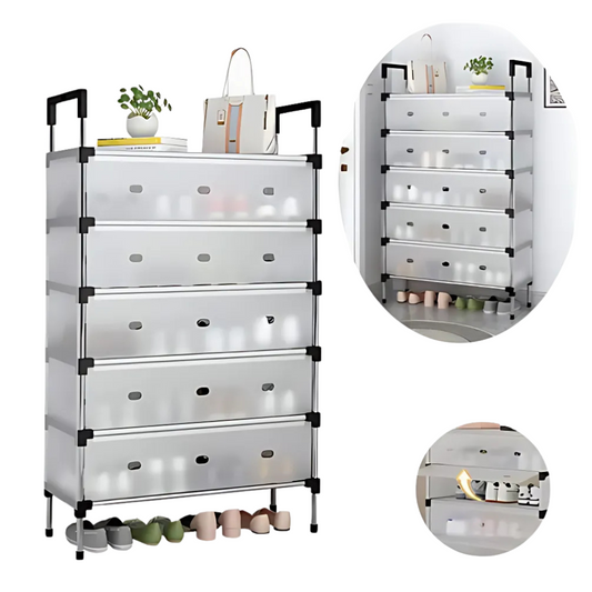 Zapatero Organizador Gabinete Moderno 18 Pares Con Puertas