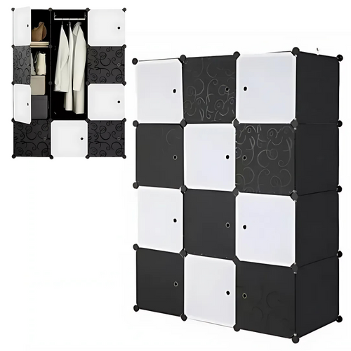 Armario Plástico 4 Niveles Organizador De Ropa 1.43cm