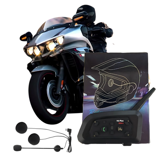 Intercomunicador De Moto Para Casco 1.2 Km Bluetooth V6plus