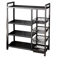 Estante Organizador Metálico Con 4 Lvl Con Ruedas Multiuso