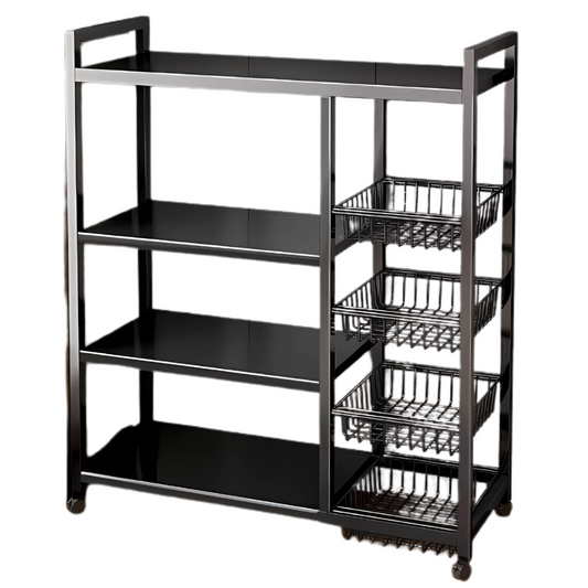 Estante Organizador Metálico Con 4 Lvl Con Ruedas Multiuso