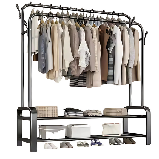 Perchero Zapatero Doble Alta Resistencia 48kg Multifuncion