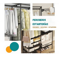 Ropero Perchero Tubular Organizador De Ropa 4 Cuerpos