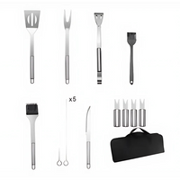 Juego De Barbacoa Utensilios De Parrilla Inoxidable De 15pzs