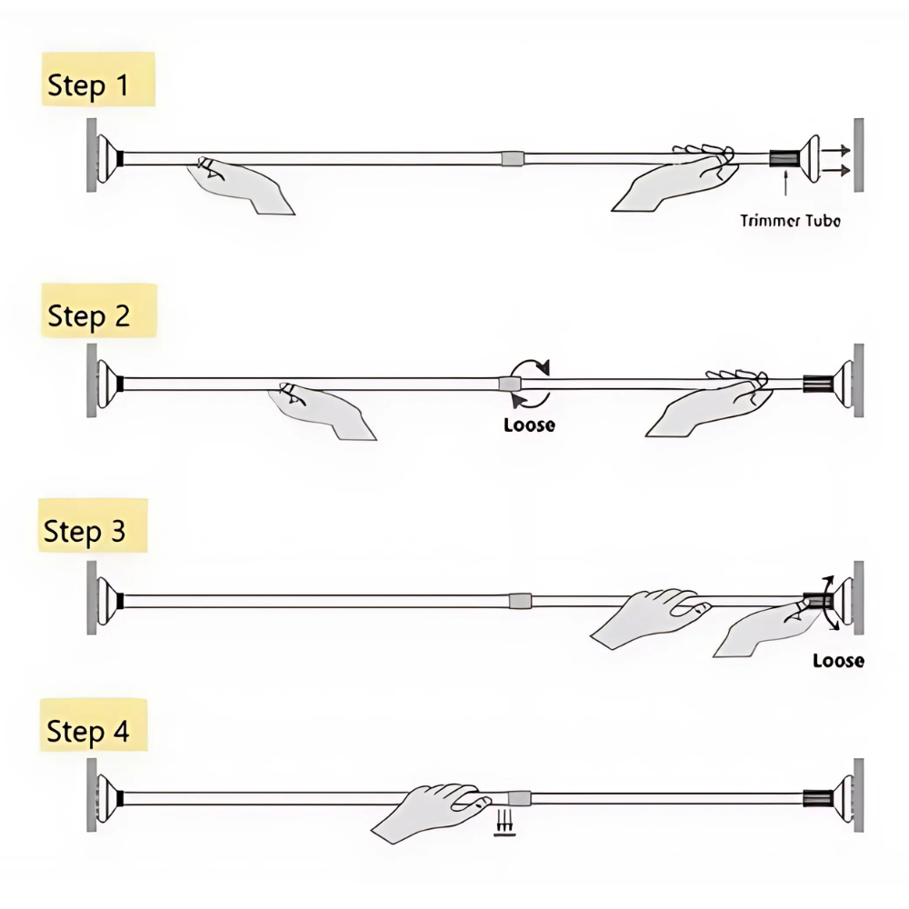 Tubo Barra Colgar Cortina Ropa 50-80 Cm