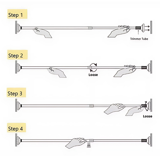 Tubo Barra Colgar Cortina Ropa 50-80 Cm