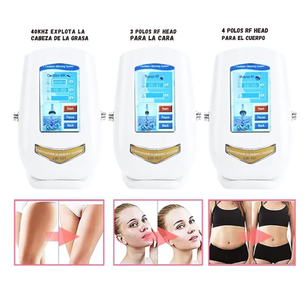 Cavitación Radiofrecuencia Profesional Portátil 3 En 1