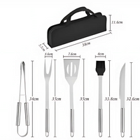 Juego De Barbacoa Utensilios De Parrilla Inoxidable De 15pzs