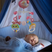 Móvil Musical Cuna Bebe Con Proyector Y Rotación 360° Rosa