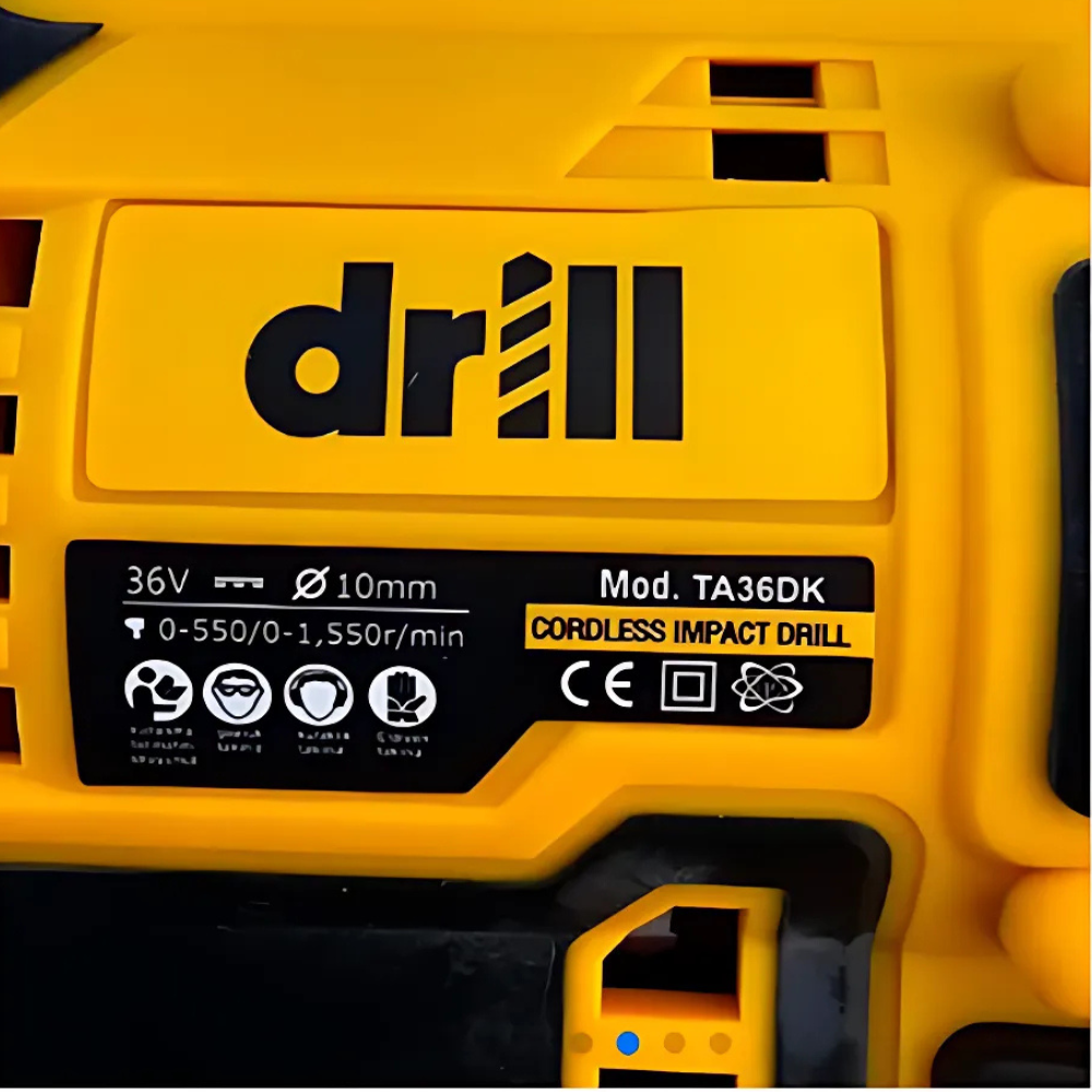 Taladro Atornillador Percutor Inalámbrico De 36 Voltios 3/8
