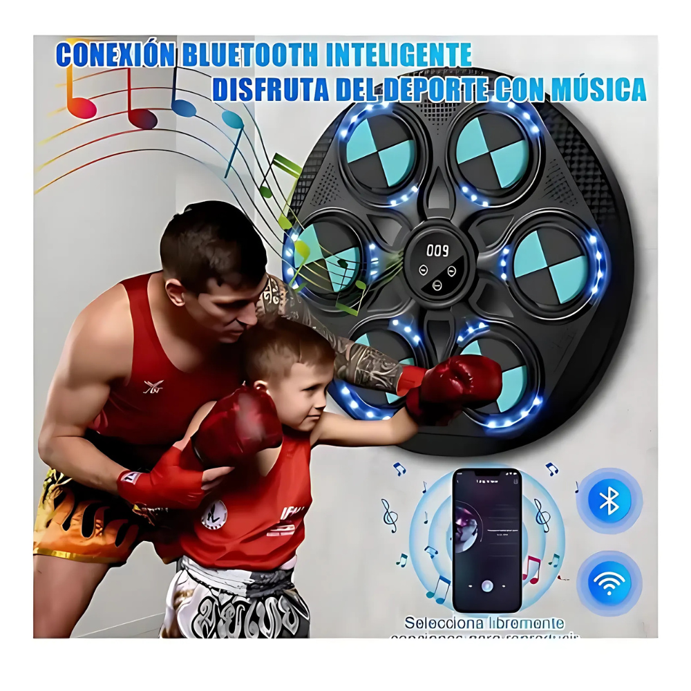 Máquina Boxeo Bluetooth Niveles De Práctica Incluye Guantes