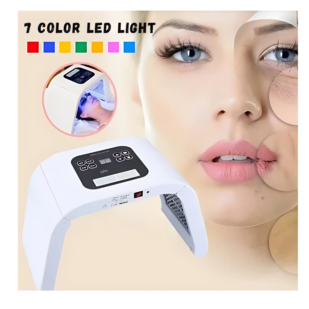 Lámpara Led Fototerapia Facial 7 Colores Tratamiento Gafas
