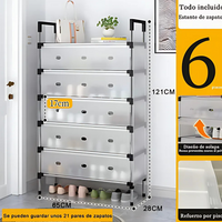 Zapatero Organizador Gabinete Moderno 18 Pares Con Puertas