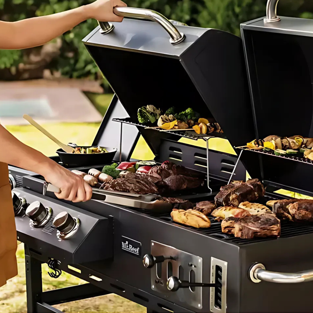 Juego De Barbacoa Utensilios De Parrilla Inoxidable De 15pzs