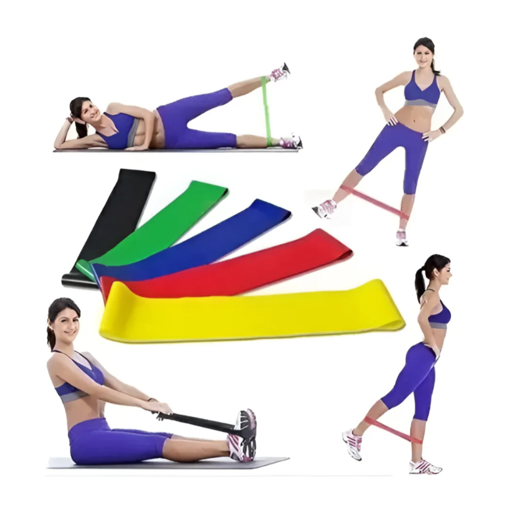 Kit 5 Bandas De Resistencia Para Hacer Ejercicios Elásticas