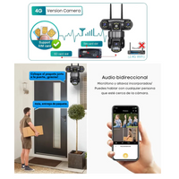 Cámara Exterior Triple Lente Robotica 12mp Zoom X10 App V380