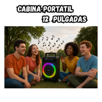 Cabina Portátil 12 Pulgadas +control +micrófono Inalámbrico