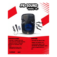 Cabina de sonido Pk Sound Con Microfono y Control Remoto S8