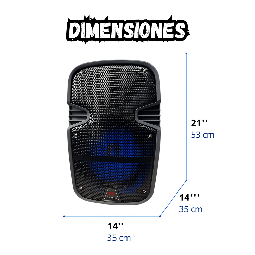 Cabina de sonido Pk Sound Con Microfono y Control Remoto S8