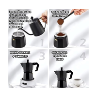 Cafetera Italiana Moka 6 tazas  Cafe Tipo Espresso 300 ML