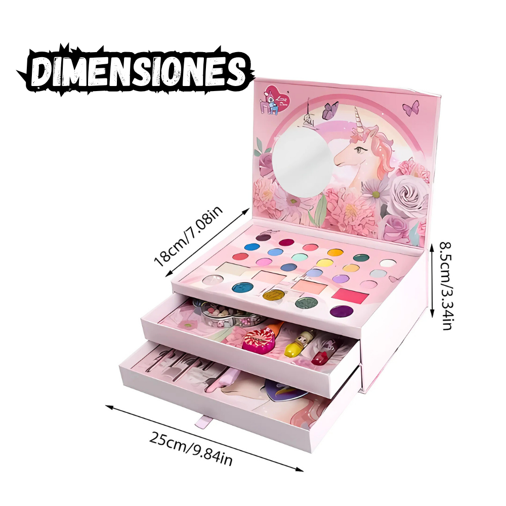 Set de maquillaje no toxico Unicornio Diy Beads Kit Completo