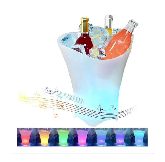 Hielera Con Luz Led Integrada y Parlante Bluetooth Incluido