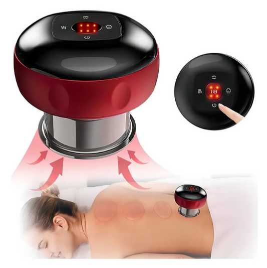 Masajeador Al Vacio Recargable Ventosas Anticelulitis Vacumt - Rojo