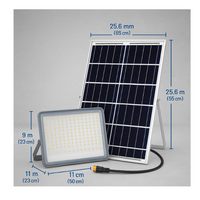 Reflector Solar 800w Jortan Alta Potencia Exterior Control R - Plateado