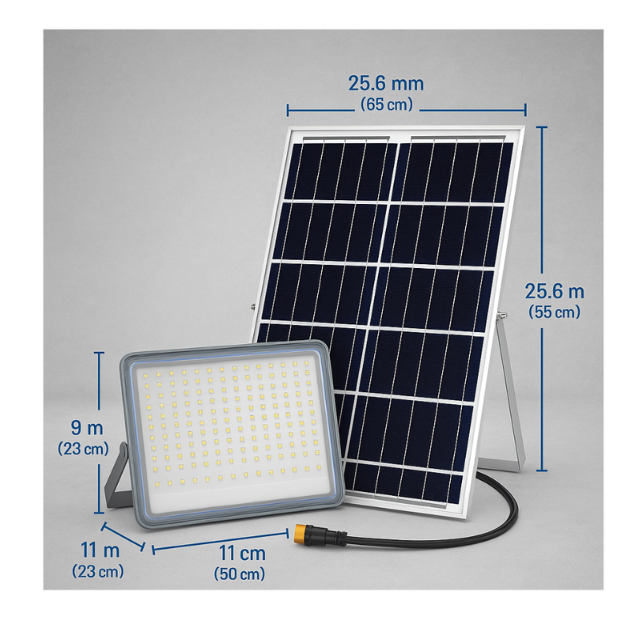 Reflector Solar 800w Jortan Alta Potencia Exterior Control R - Plateado