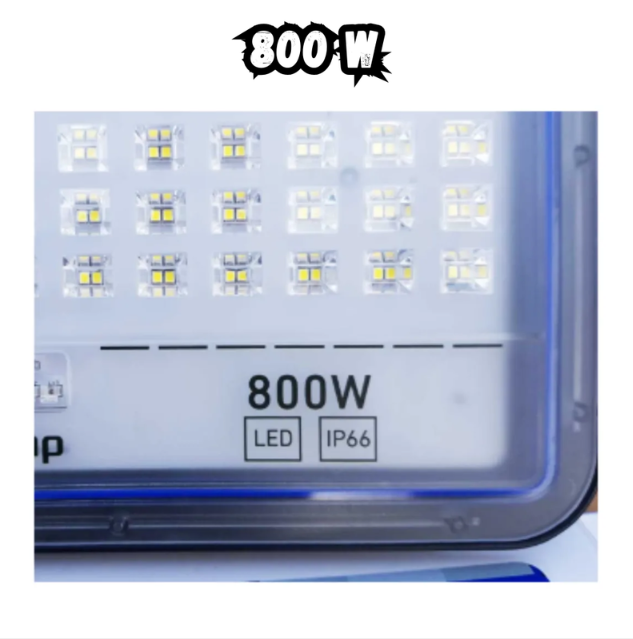 Reflector Solar 800w Jortan Alta Potencia Exterior Control R - Plateado