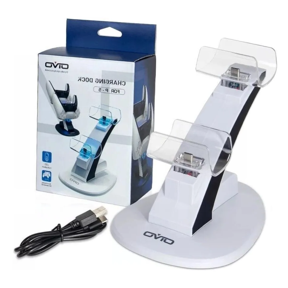Cargador Controles Ps5 Doble Base Dualshock Ps5 Oivo