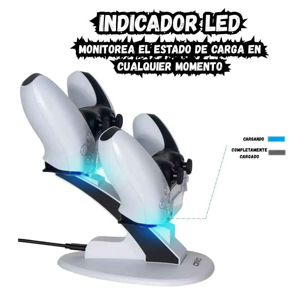 Cargador Controles Ps5 Doble Base Dualshock Ps5 Oivo