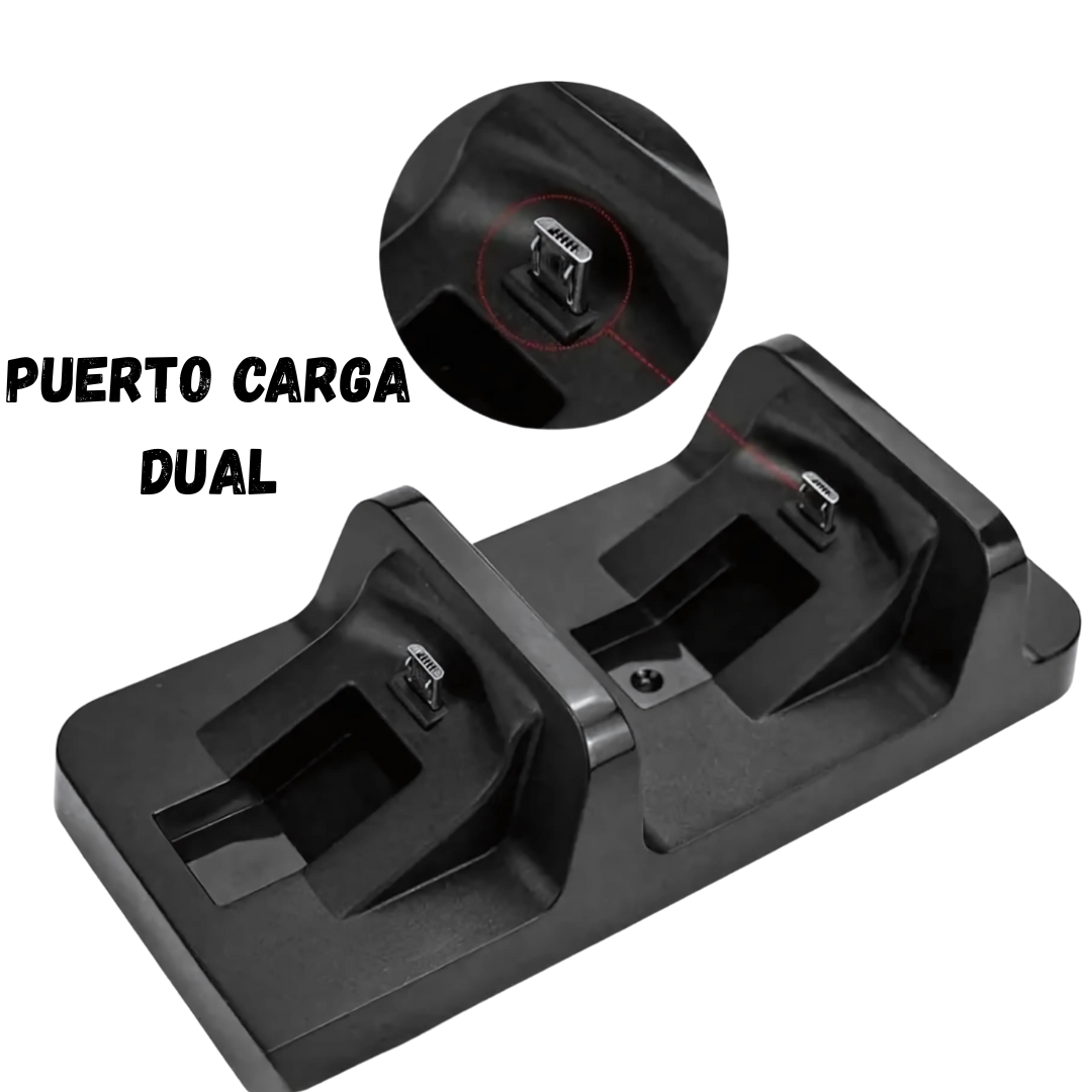 Cargador Controles Ps4 Dual Dock Estación De Carga Doble